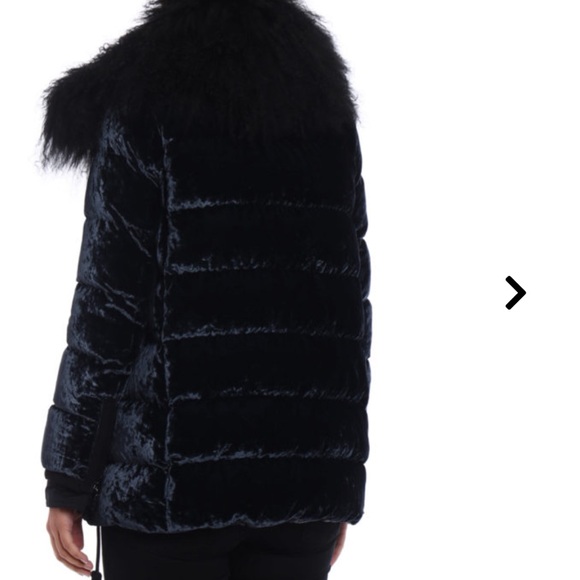 MONCLER Velvet puffer coat Isabelle chenille down jacket - Picture 9 of 16